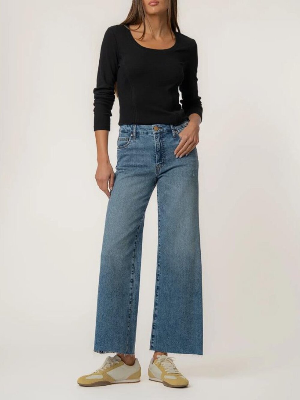 KUT FROM THE KLOTH Women's Meg High Rise Wide Leg Jeans Size 8P in Regent